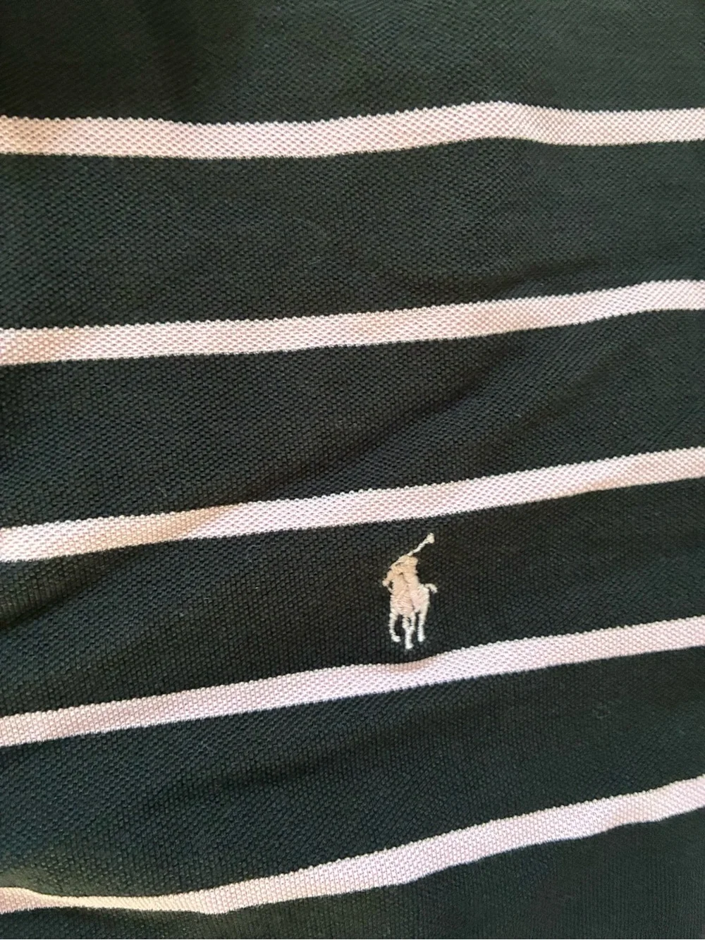 Ralph Lauren Black Polo with Pink Stripes
